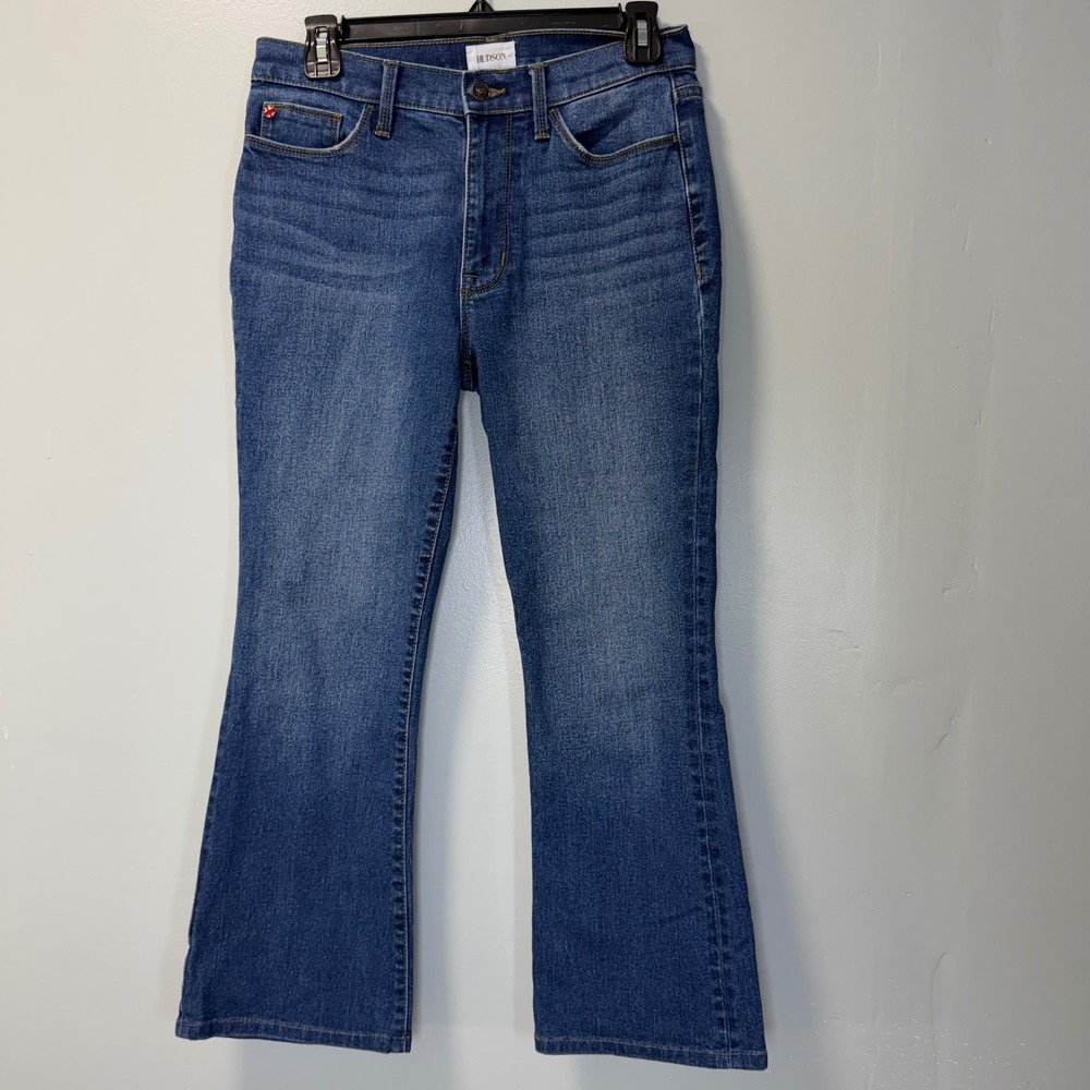 Hudson Blair High Rise Bootcut Jeans Enya‎ Blue Wash Cropped Size 27